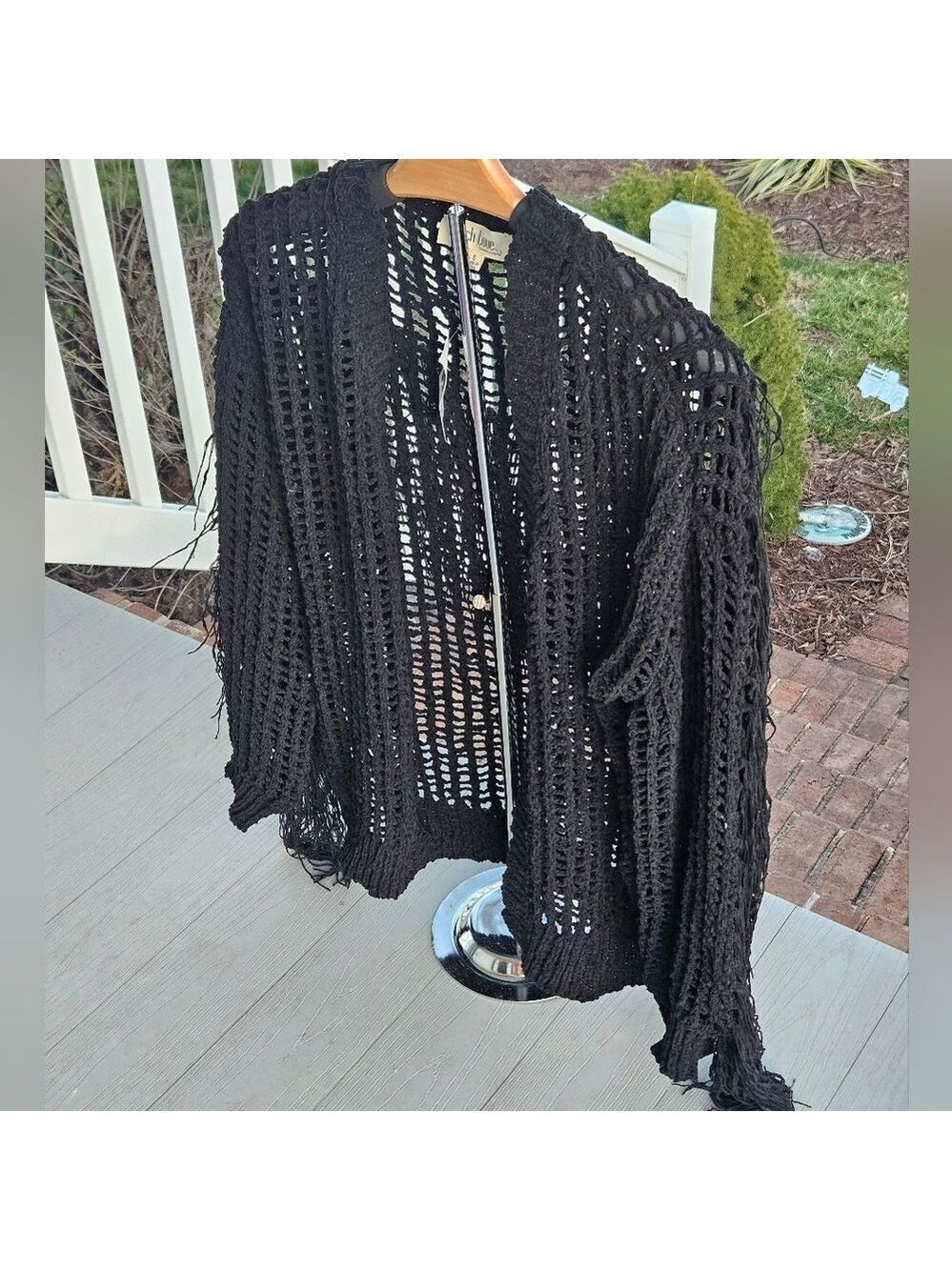PEACH LOVE CALIFORNIA BUCKLE FRINGE FLYAWAY CARDIGAN NWT MSRP $55 Plush STYLE - Picture 8 of 16